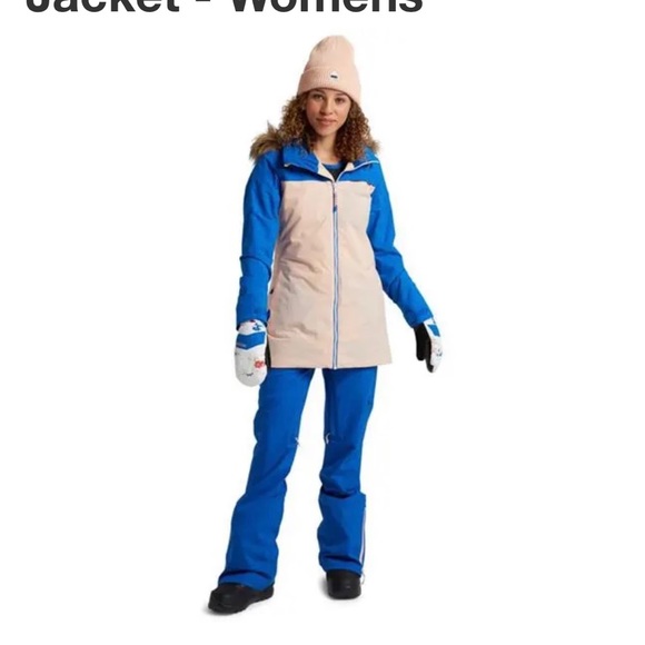 Burton Lelan Snowboard Ski Blue Pink Jacket women - Picture 6 of 9